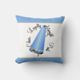 Coussin de carte bleue Megaphone Pom-pom girl