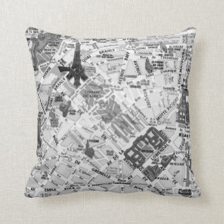 Coussin de carte de Paris