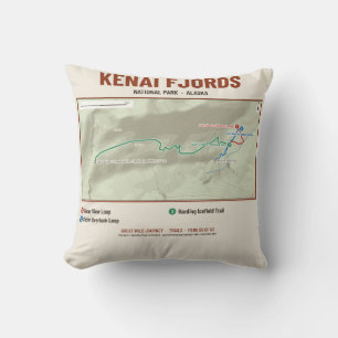 Coussin de carte de randonnée du Parc national des