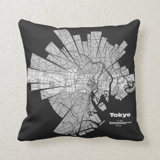 Coussin de carte de Tokyo