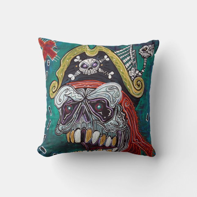 Coussin de carte de trésor de pirate (Recto)