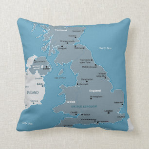 Coussin de carte du Royaume-Uni