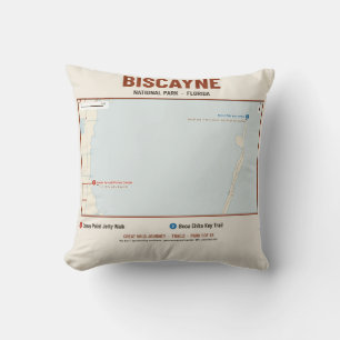 Coussin de carte du sentier du parc national de Bi