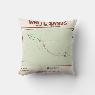 Coussin de carte du sentier du parc national de Wh
