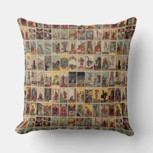 Coussin de carte Tarot - Motif Tarot Vintage