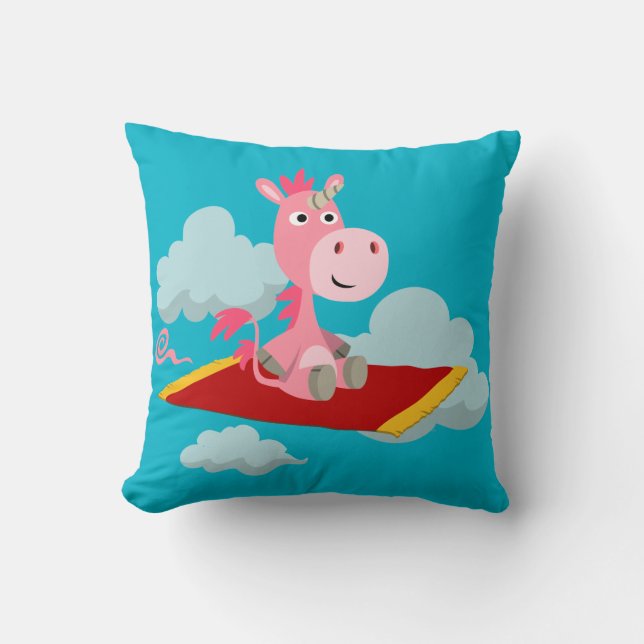 Coussin de Cartoon Magic Carpet de Unicorn (Recto)