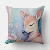 Coussin de cerf à double face en aquarelle (Recto)
