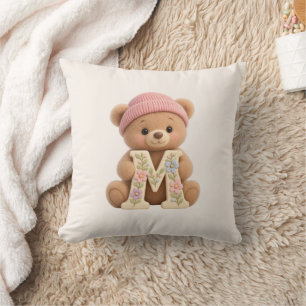Coussin de chambre de bébé et de fille avec ours e