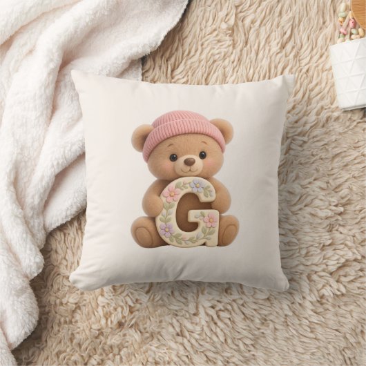 Coussin de chambre de bébé et de fille avec ours e (Couverture)