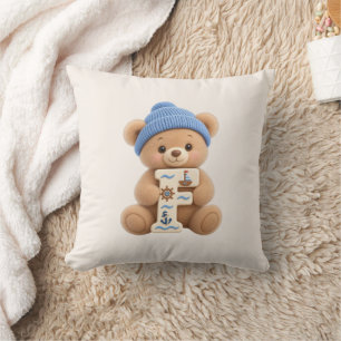 Coussin de chambre de bébé et de garçon avec initi