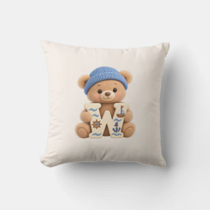 Coussin de chambre de bébé et de garçon avec initi