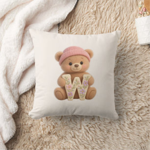 Coussin de chambre de nursery et de fille avec ini