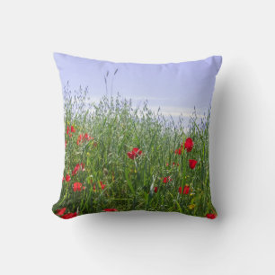 Coussin de champs de pavot