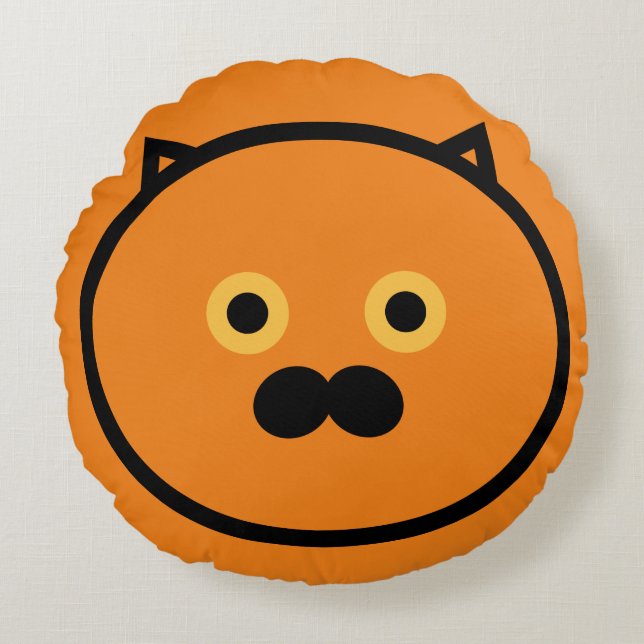 Coussin de chat à moustache (Devant)