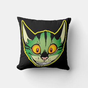 Coussin de chat de dessin fluorescent