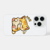 Coussin de chat endormi mignon (Verso Horizontal)