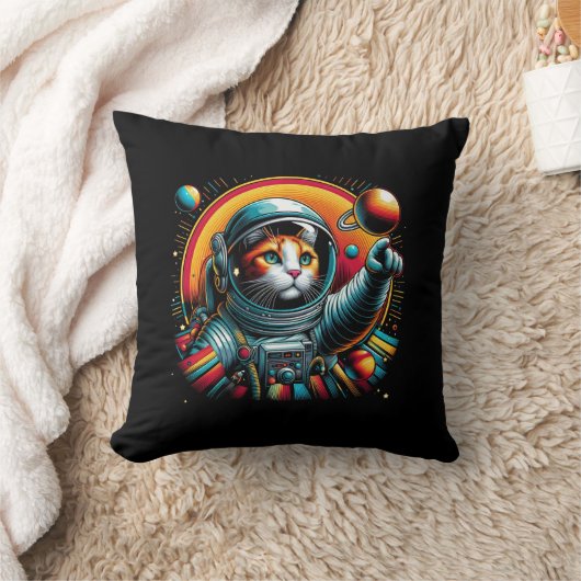 Coussin de chat espace mignon ! (Couverture)