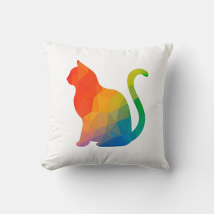 Coussin de chat géométrique