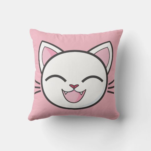 Coussin de chat heureux (Verso)
