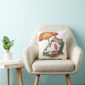 Coussin de chat mignon d'été – Trop chaud pour s'e (Chaise)