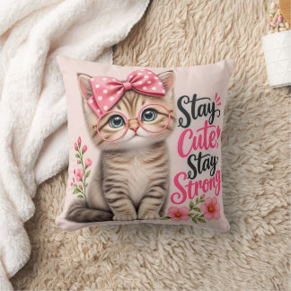 Coussin de chat mignon – Restez mignon, restez for