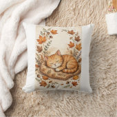 coussin de chat roux confortable (Couverture)