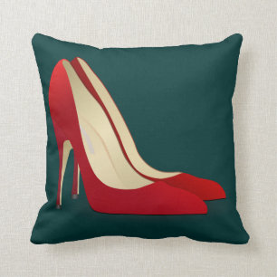 coussin de chaussures à talon élevé rouge
