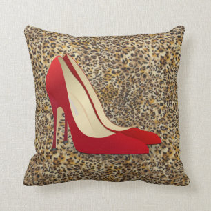 coussin de chaussures à talon élevé rouge