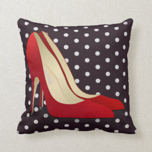 coussin de chaussures à talon élevé rouge