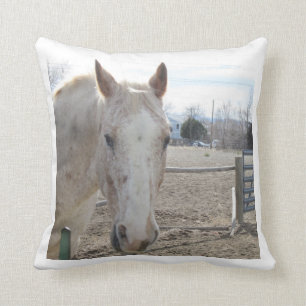 Coussin de cheval blanc