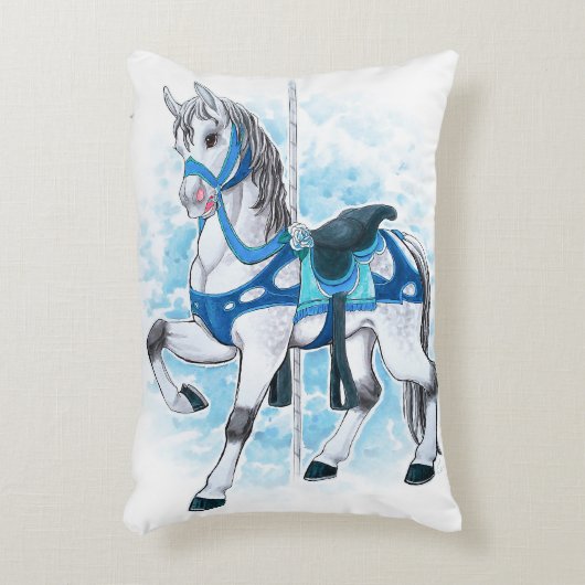 Coussin de Cheval Carrousel gris (Devant(Vertical))