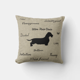 Coussin de cheveux de fil Dachshund