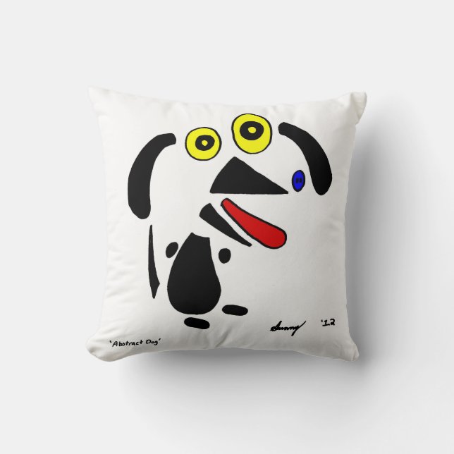 Coussin de chien Abstrait - Noir (Recto)