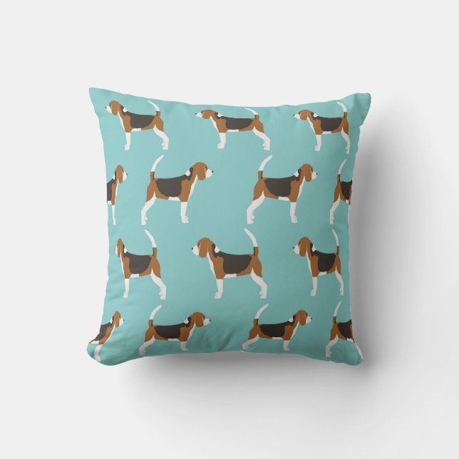 coussin de chien beagle - motif beagle mignon (Recto)