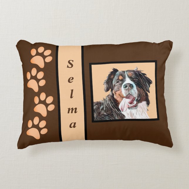 Coussin de chien de montagne Pastel Bernese person (Devant)