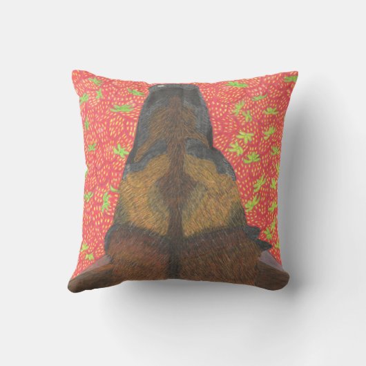 Coussin de chien et de fraise (Verso)
