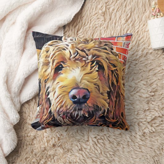 Coussin de chiot Goldendoodle (Couverture)