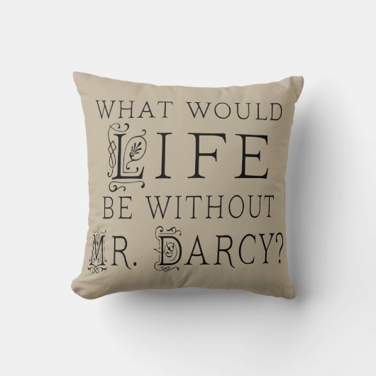 Coussin de citation d'amant de M. Darcy Jane (Recto)