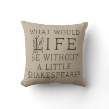 Coussin de citation d'amant de Shakespeare