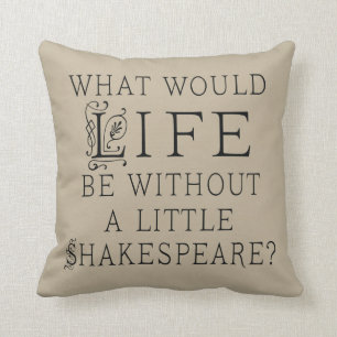 Coussin de citation d'amant de Shakespeare