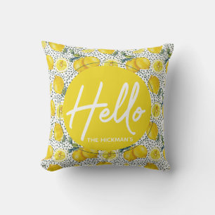 Coussin de citron d'aquarelle agricole