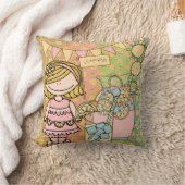 Coussin de citronnade customisée Fille de cheveux (Couverture)