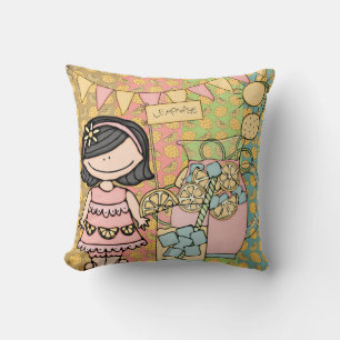 Coussin de citronnade customisée Fille des cheveux