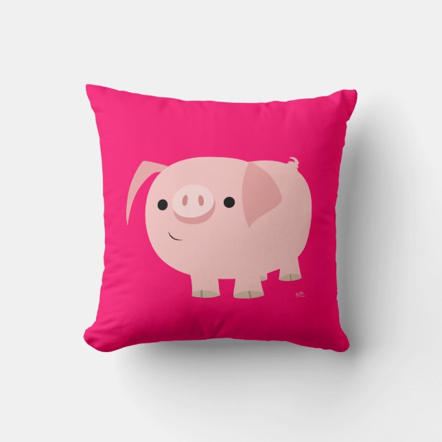 Coussin de cochon de dessin mignon (Recto)