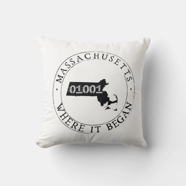 Coussin de code postal du Massachusetts (Recto)