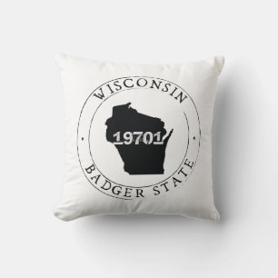 Coussin de code postal du Wisconsin