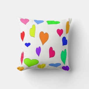 Coussin de coeur coloré