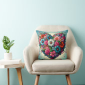 Coussin de coeur de fleurs ! (Chaise)