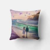 Coussin de coeur de noeud d'amour (Verso)