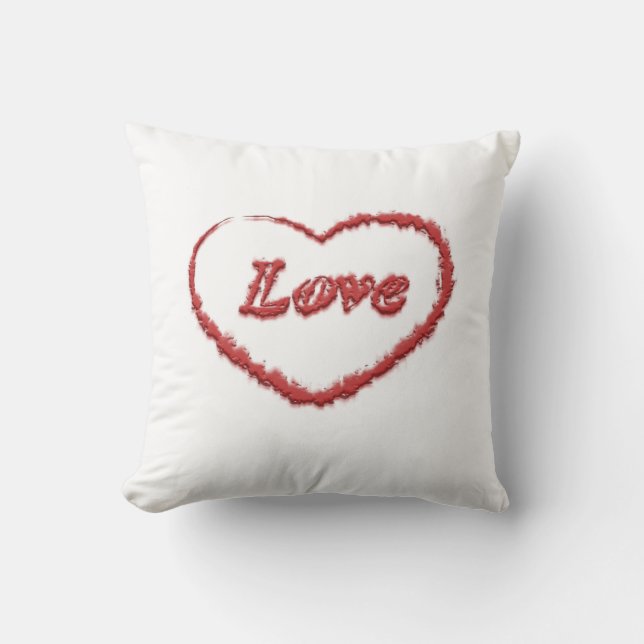 Coussin de coeur de nuage d'amour (Recto)